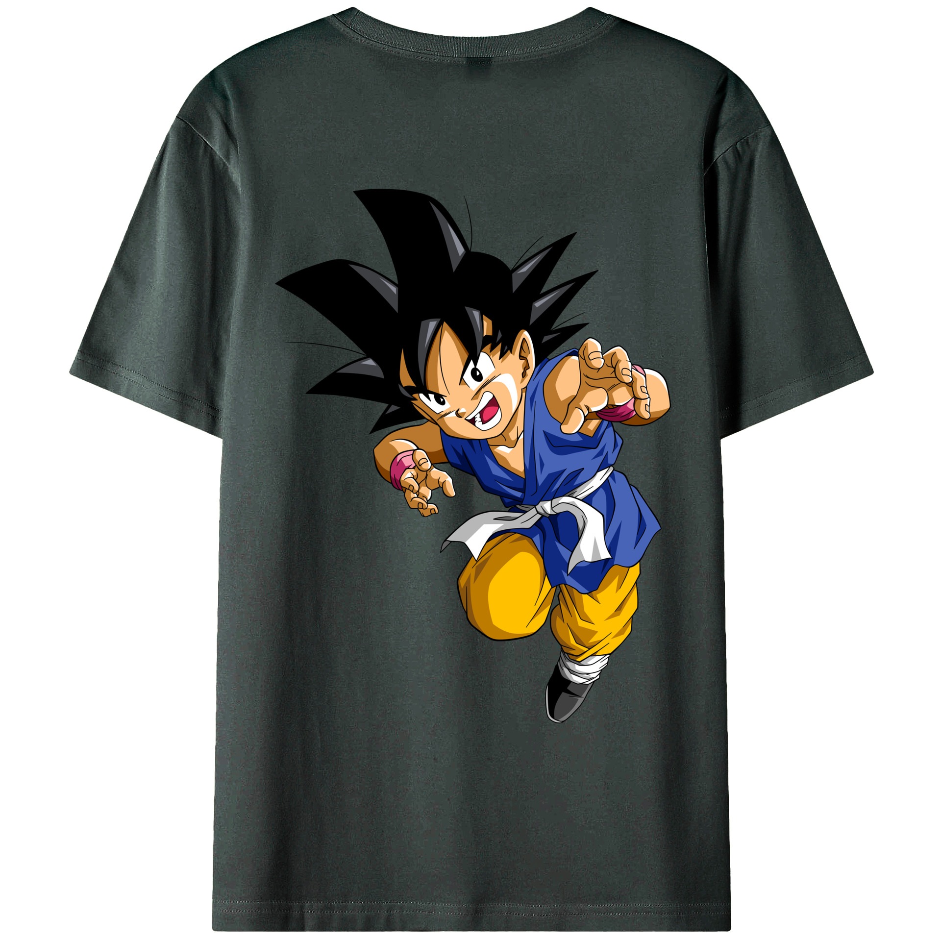 （画像用） ドラゴンボール 孫悟空（そん ごくう）Son Goku カカロット DRAGON BALL Kakarotto 綿100％ メンズ半袖Tシャツ（バックプリント） 通気性